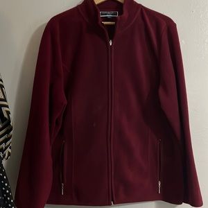 Karen Scott sport zipper excellent warmth. Light brown and 1 burgundy XL